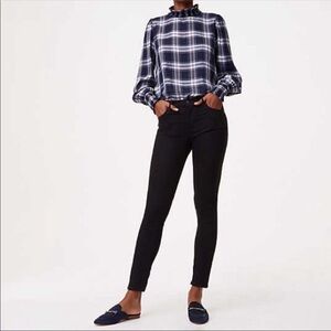Loft Black Ankle Skinny Jeans 24